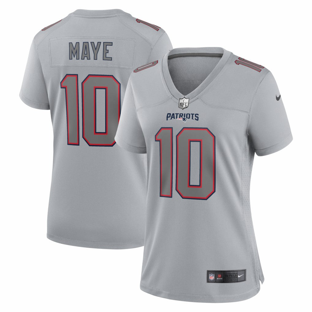 Drake Maye New England Patriots Women's Fashion Atmosphere Fashion Game Jersey - Gray