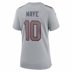 Drake Maye New England Patriots Women's Fashion Atmosphere Fashion Game Jersey - Gray