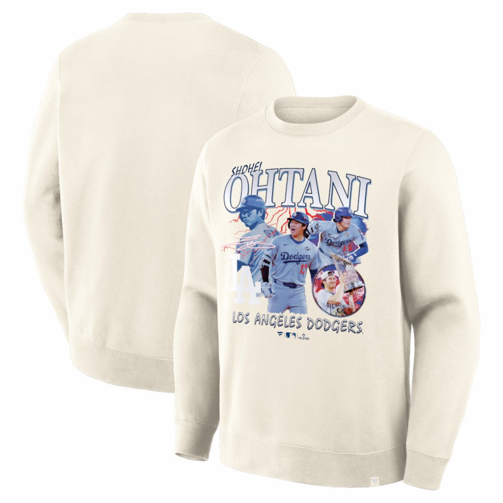 Shohei Ohtani Los Angeles Dodgers Montage Legacy Sweatshirt Cream
