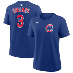 Alex Bregman Chicago Cubs Women's Name & Number T-Shirt Royal | Nike