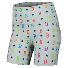 Boston Red Sox Terez Women's TLC Rainbow Shorts Gray