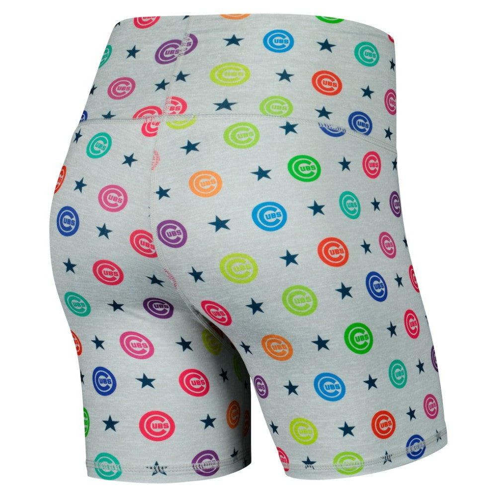 Chicago Cubs Terez Women's TLC Rainbow Shorts Gray