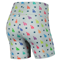 Los Angeles Dodgers Terez Women's TLC Rainbow Shorts Gray