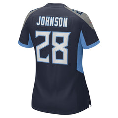 Chris Johnson Tennessee Titans Women's Retired Player Game Jersey - Navy