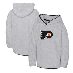 Philadelphia Flyers Girls Youth Ultimate Teddy Fleece Pullover Hoodie Heather Gray