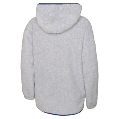 New York Rangers Girls Youth Ultimate Teddy Fleece Pullover Hoodie Heather Gray