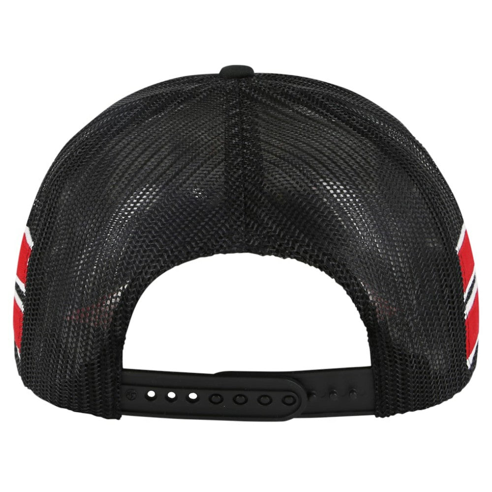 Chicago Blackhawks '47 Sideband Stripes Trucker Snapback Hat Black