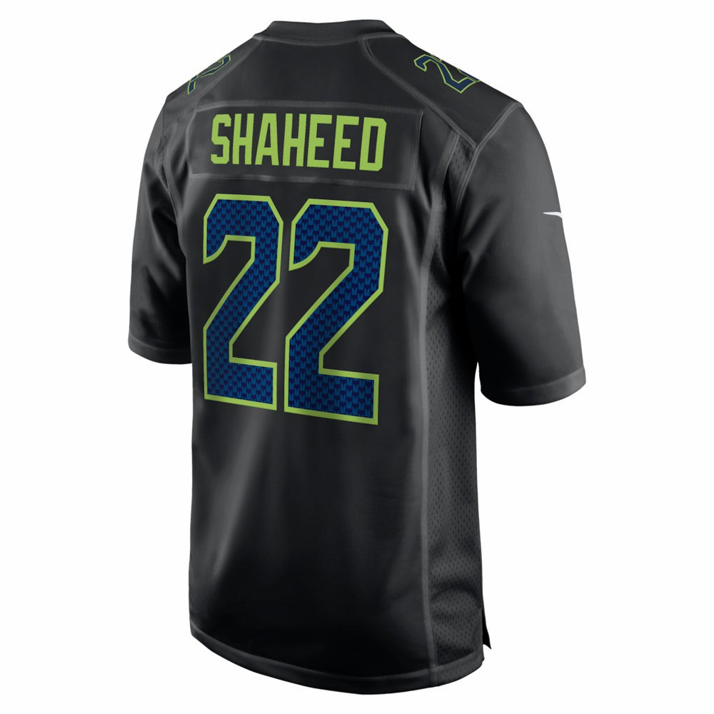 Rashid Shaheed Seattle Seahawks Super Bowl LX Patch Carbon Fashion Game Jersey - Black