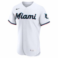 Miami Marlins Home Authentic Custom Jersey White | Nike
