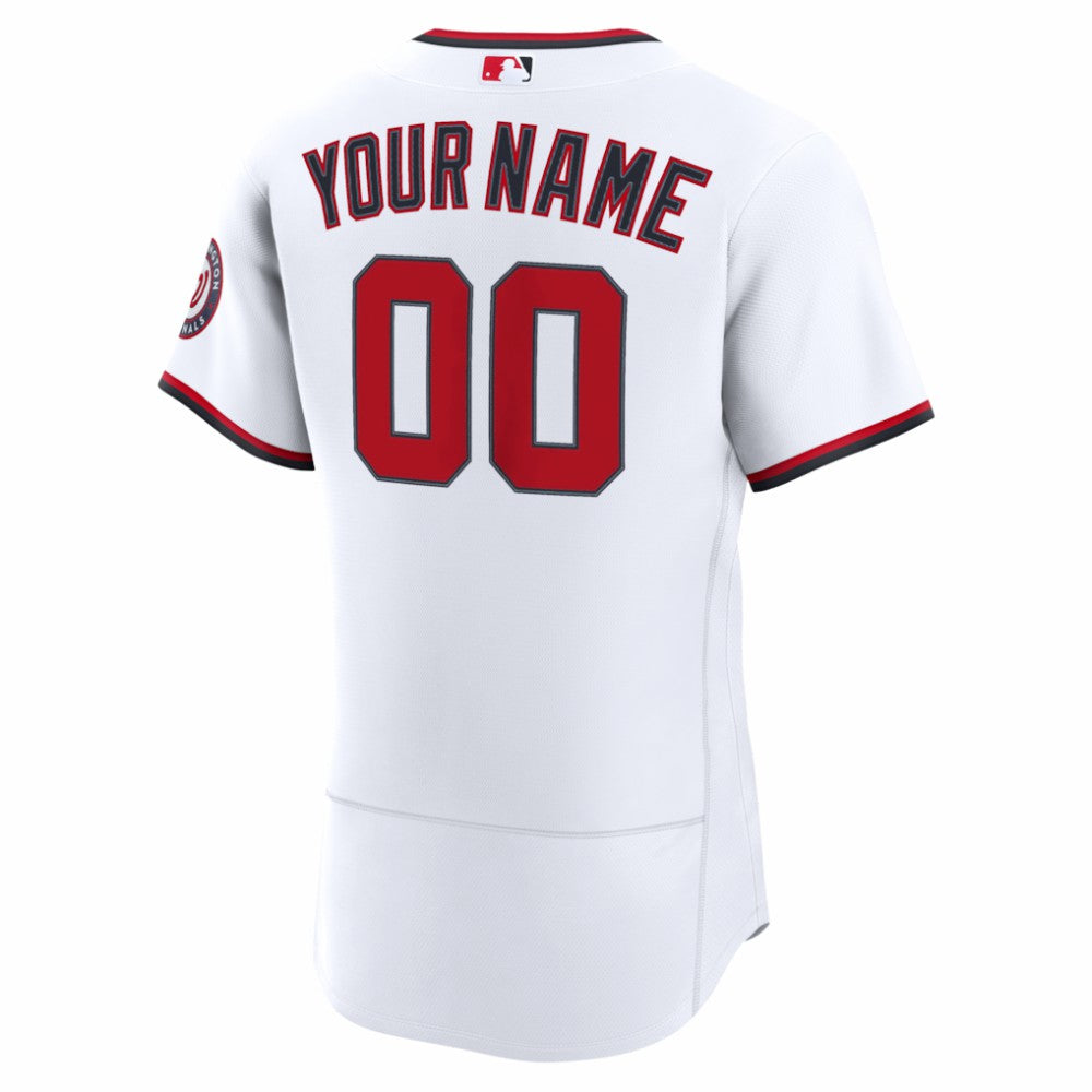 Washington Nationals Home Authentic Custom Jersey - White
