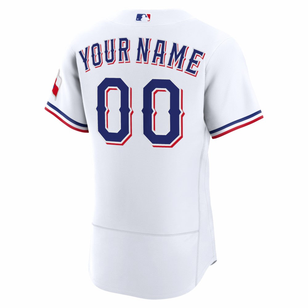Texas Rangers Home Authentic Custom Jersey White | Nike