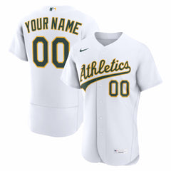 Athletics Home Authentic Custom Jersey - White