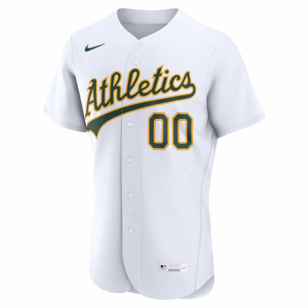Athletics Home Authentic Custom Jersey - White