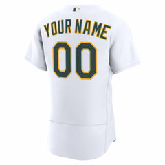 Athletics Home Authentic Custom Jersey - White