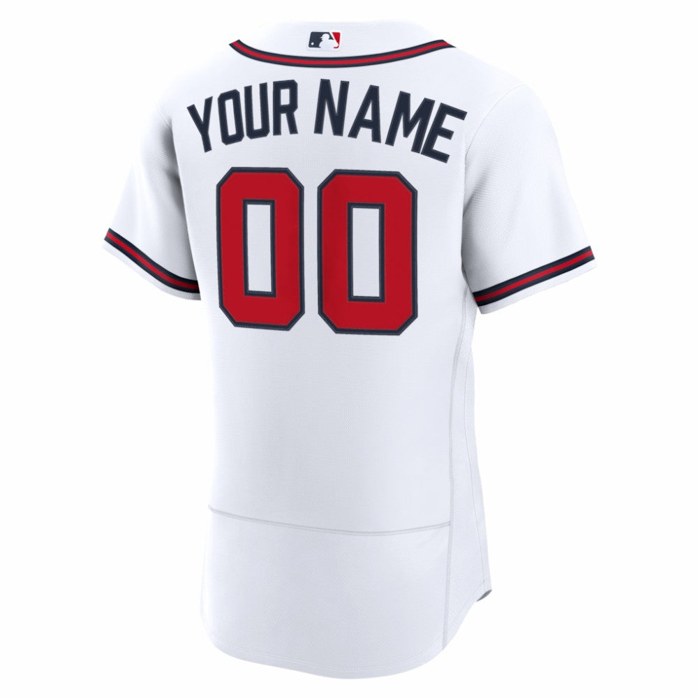 Atlanta Braves Home Authentic Custom Jersey White | Nike