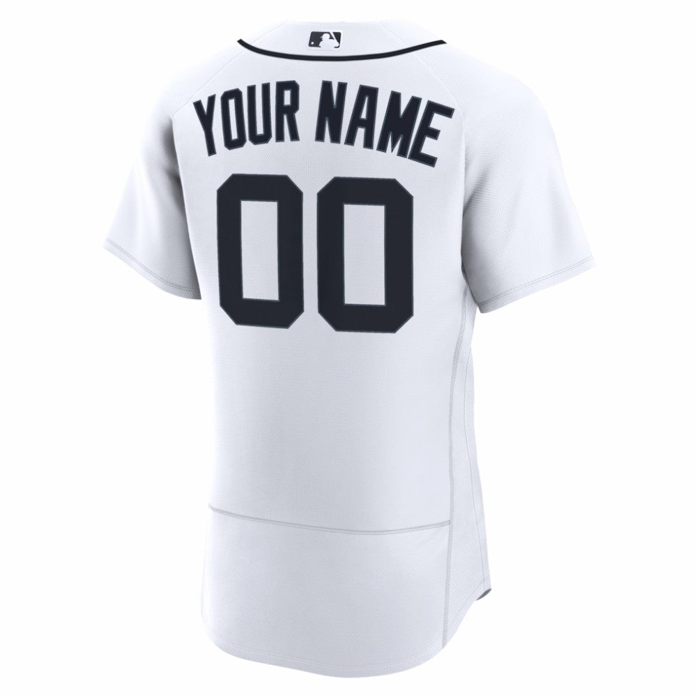 Detroit Tigers Home Authentic Custom Jersey White | Nike