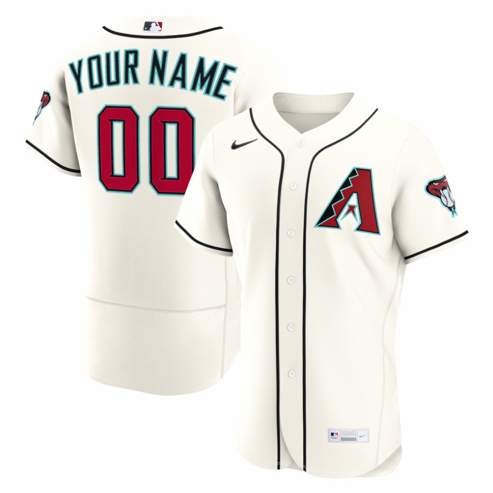 Arizona Diamondbacks Home Authentic Custom Jersey - Cream