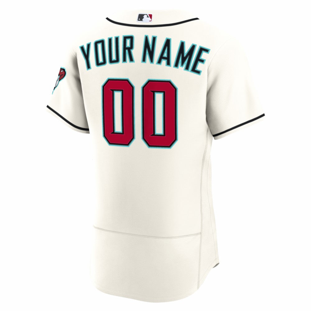 Arizona Diamondbacks Home Authentic Custom Jersey - Cream