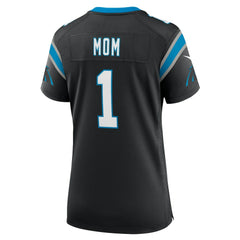 Number 1 Mom Carolina Panthers Women's Game Jersey - Black