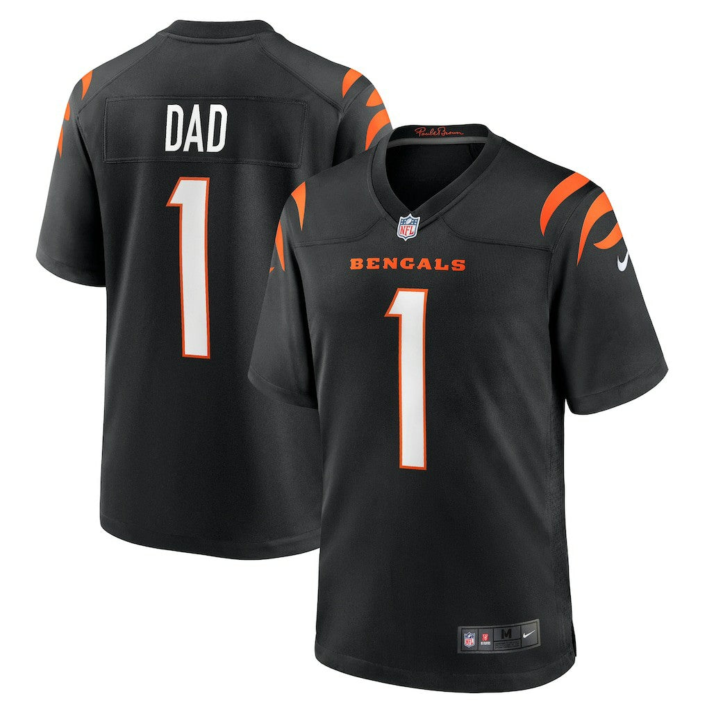 Number 1 Dad Cincinnati Bengals Game Jersey - Black