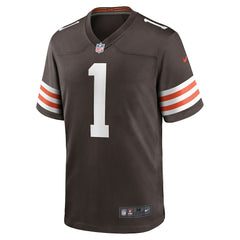 Number 1 Dad Cleveland Browns Game Jersey - Brown