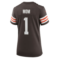 Number 1 Mom Cleveland Browns Women's Game Jersey - Brown