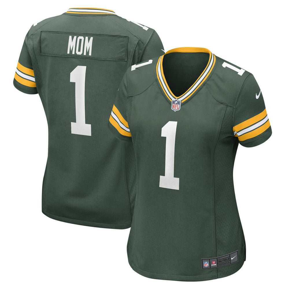 Number 1 Mom Green Bay Packers Women's Game Jersey - Green