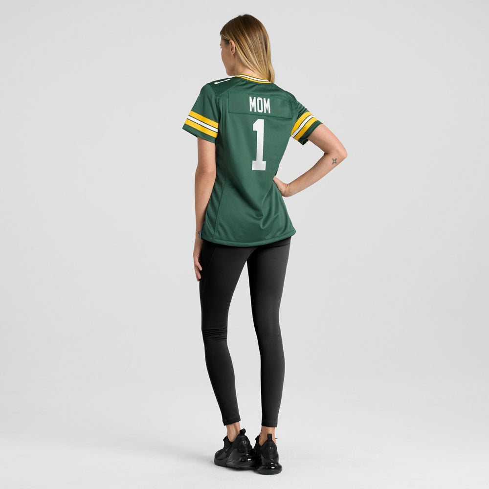 Number 1 Mom Green Bay Packers Women's Game Jersey - Green