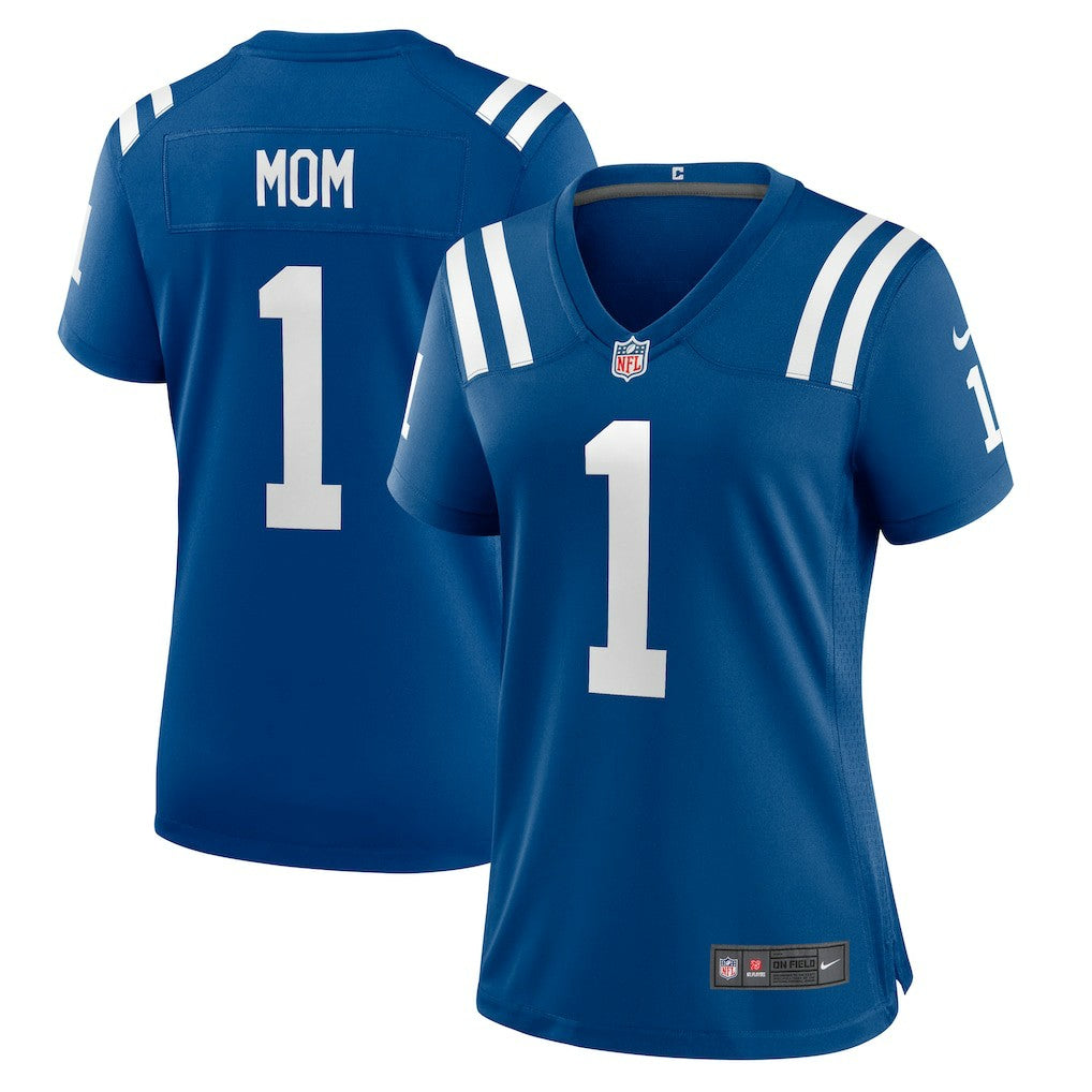 Number 1 Mom Indianapolis Colts Women's Game Jersey - Royal