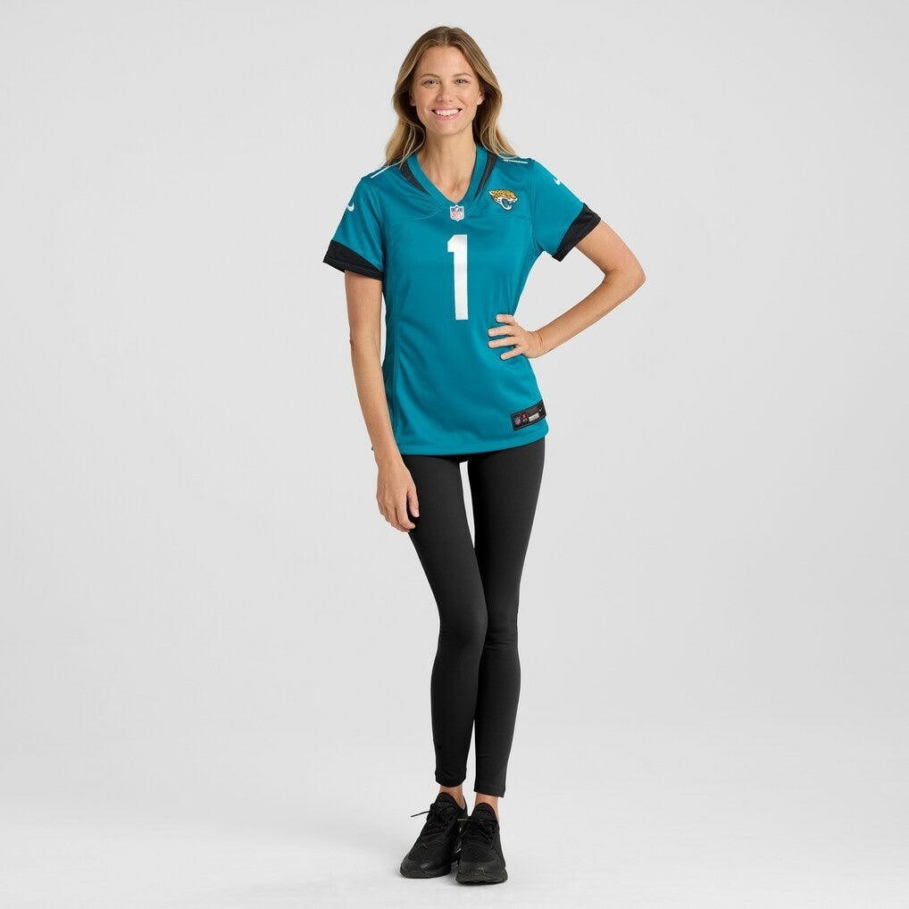 Number 1 Mom Jacksonville Jaguars Women's Game Jersey - Teal