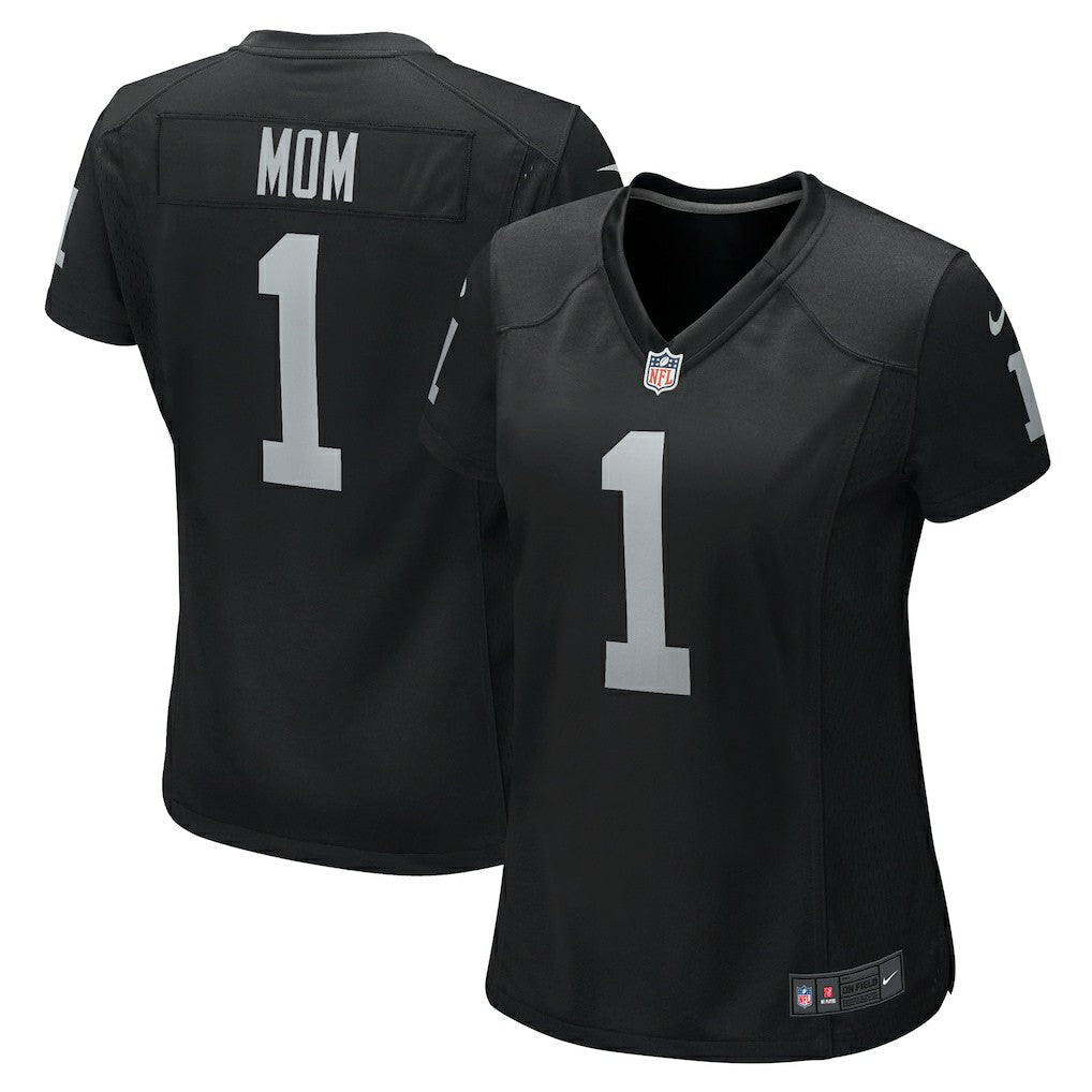 Number 1 Mom Las Vegas Raiders Women's Game Jersey - Black
