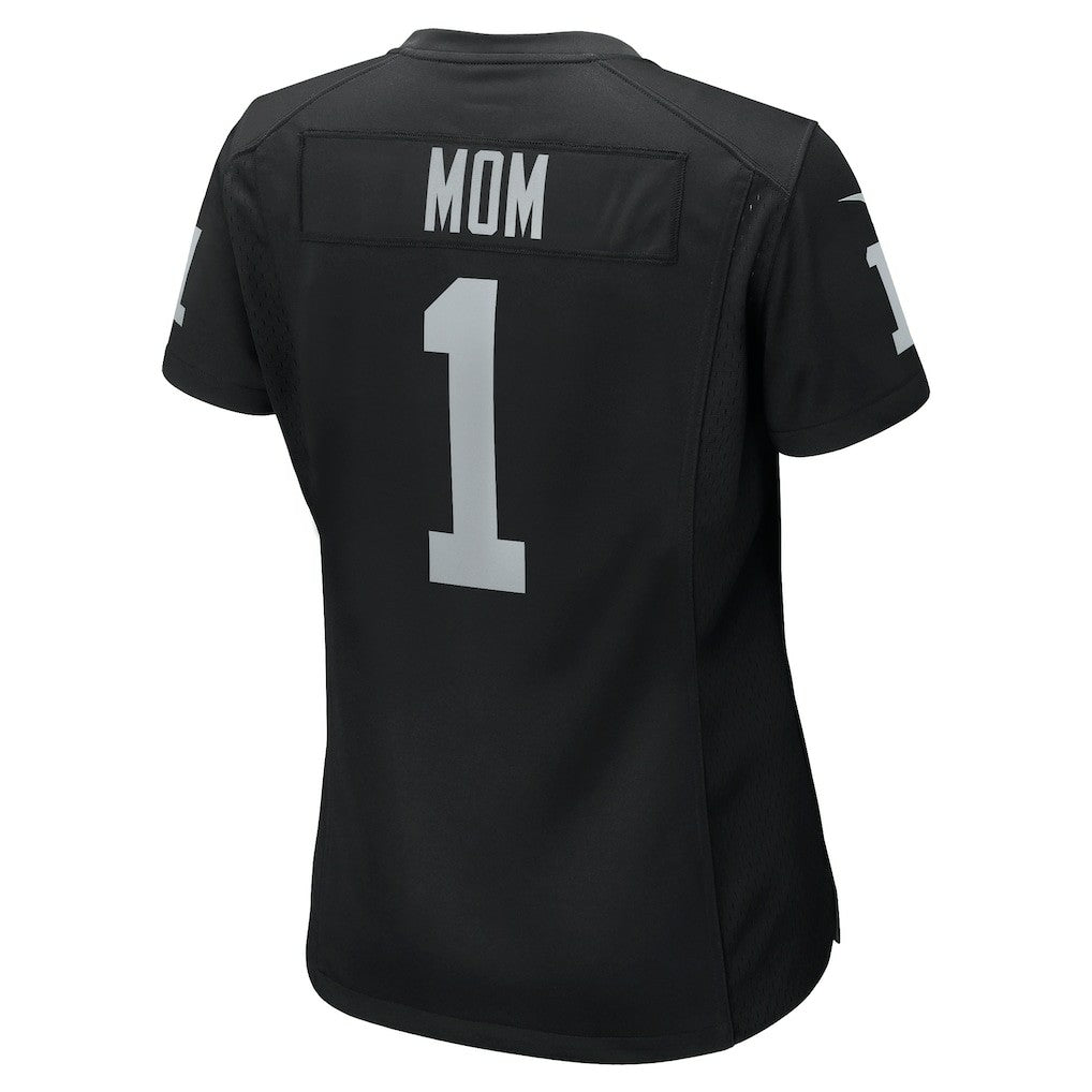 Number 1 Mom Las Vegas Raiders Women's Game Jersey - Black