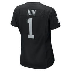 Number 1 Mom Las Vegas Raiders Women's Game Jersey - Black