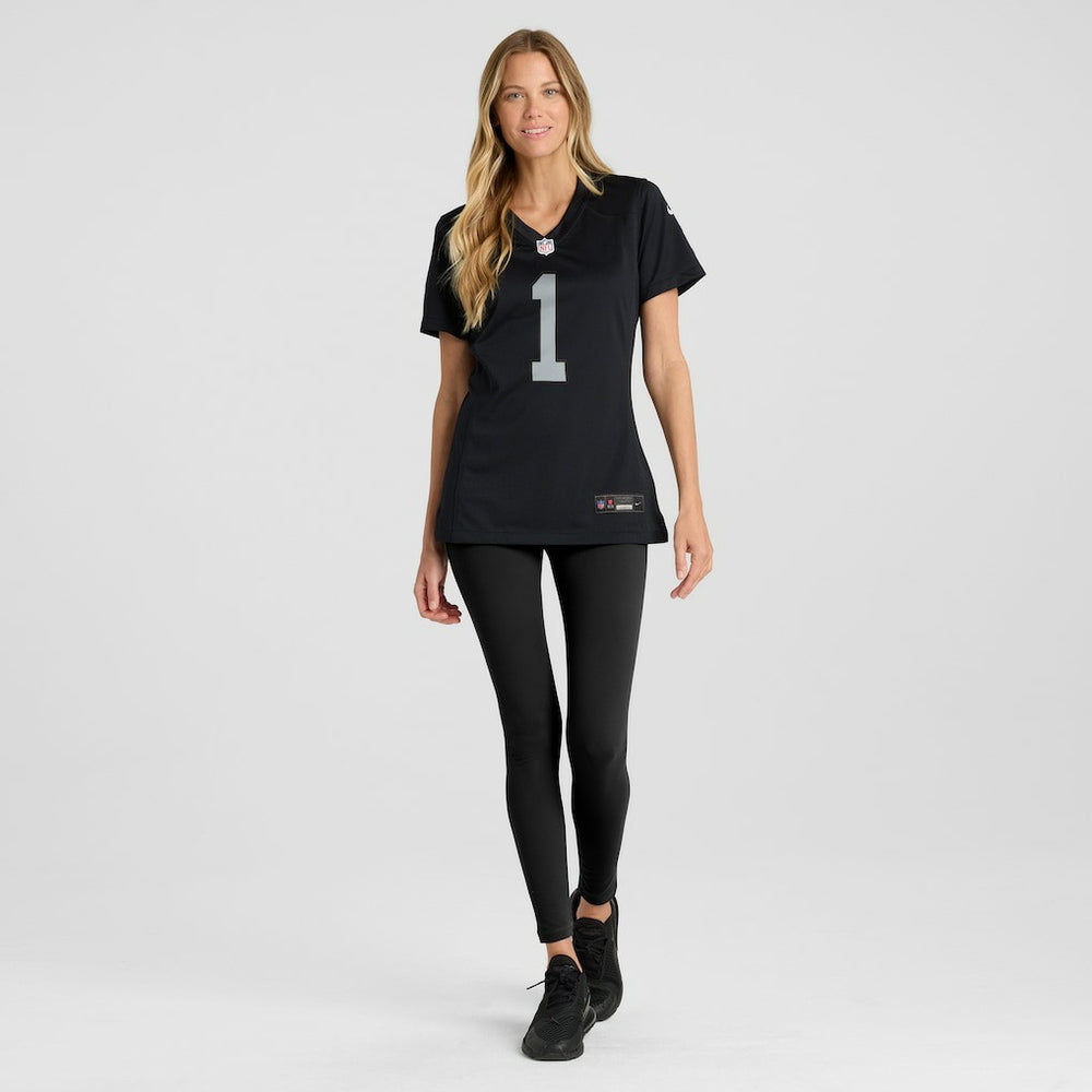 Number 1 Mom Las Vegas Raiders Women's Game Jersey - Black