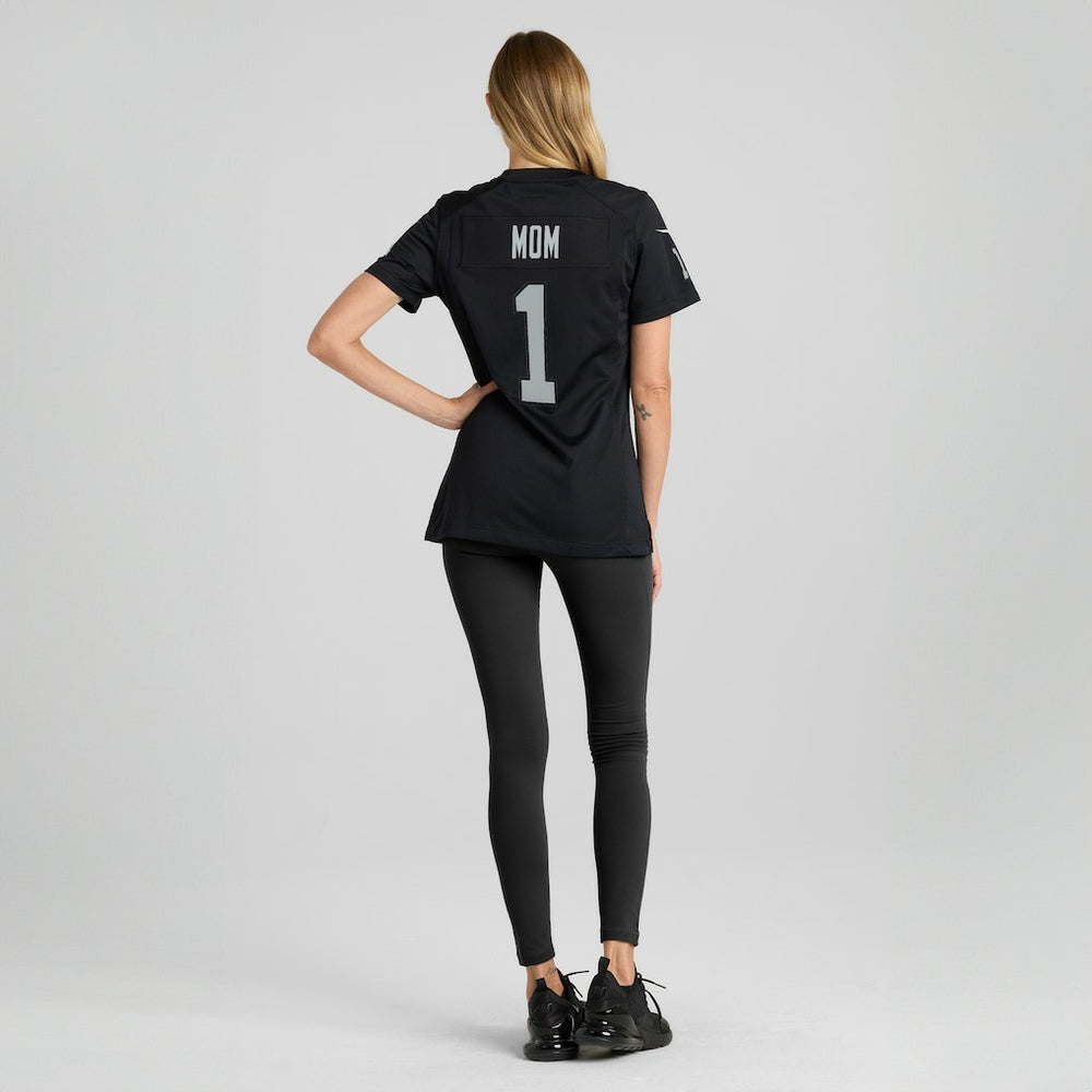 Number 1 Mom Las Vegas Raiders Women's Game Jersey - Black