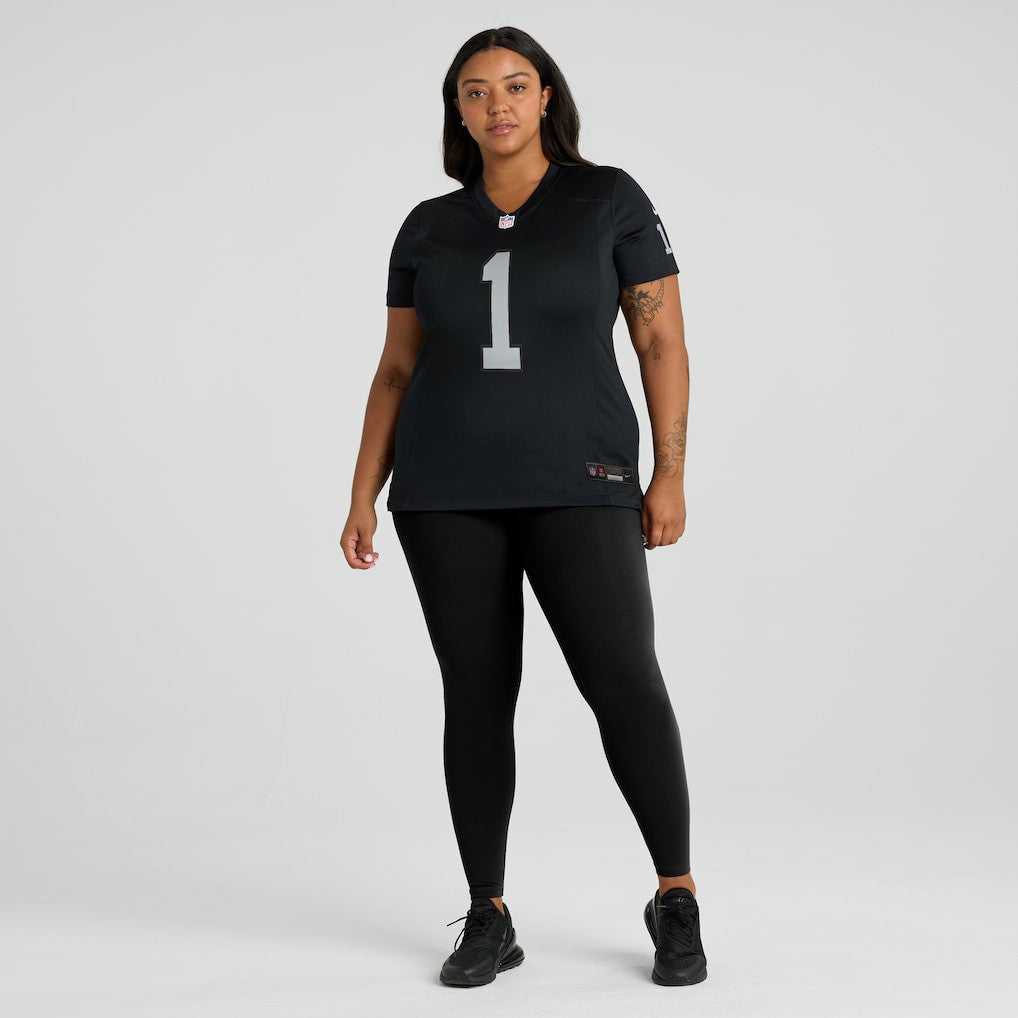 Number 1 Mom Las Vegas Raiders Women's Game Jersey - Black