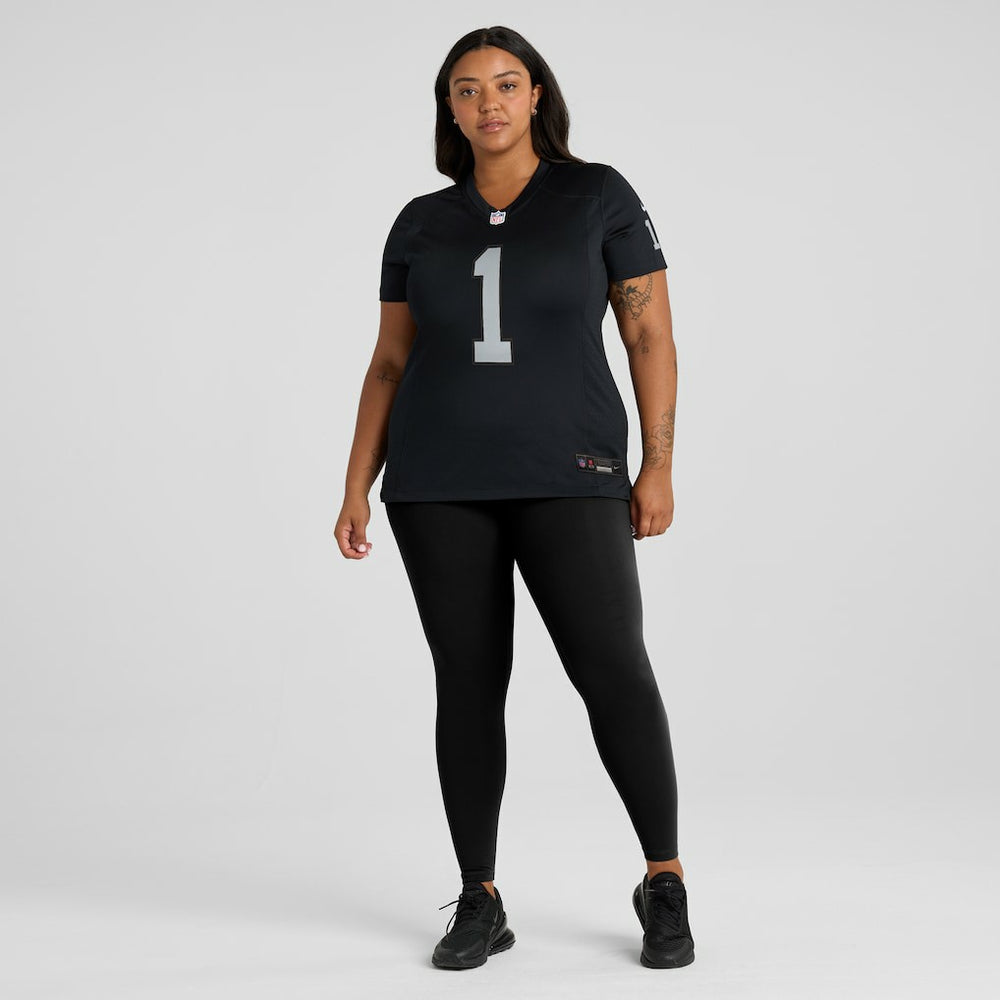 Number 1 Mom Las Vegas Raiders Women's Game Jersey - Black