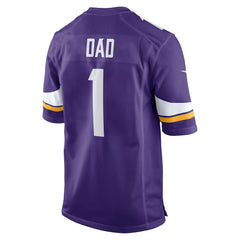 Number 1 Dad Minnesota Vikings Game Jersey - Purple