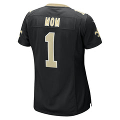 Number 1 Mom New Orleans Saints Women's Game Jersey - Black