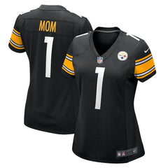 Number 1 Mom Pittsburgh Steelers Women's Game Jersey - Black