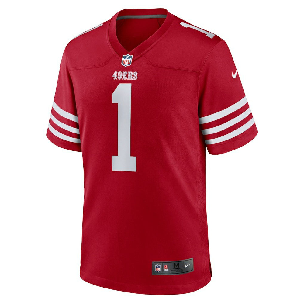 Number 1 Dad San Francisco 49ers Game Jersey - Scarlet