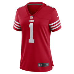 Number 1 Mom San Francisco 49ers Women's Game Jersey - Scarlet