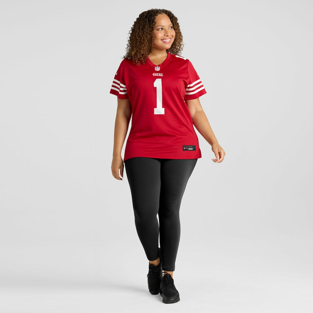Number 1 Mom San Francisco 49ers Women's Game Jersey - Scarlet