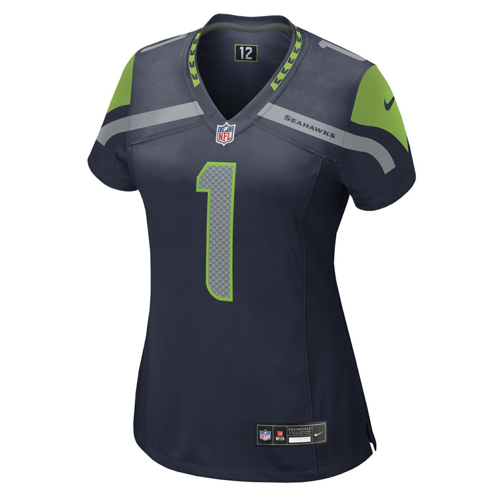 Number 1 Mom Seattle Seahawks Women's Game Jersey - College Navy