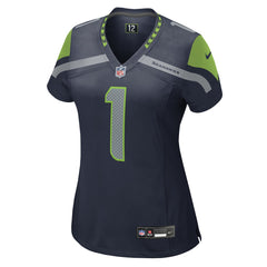 Number 1 Mom Seattle Seahawks Women's Game Jersey - College Navy