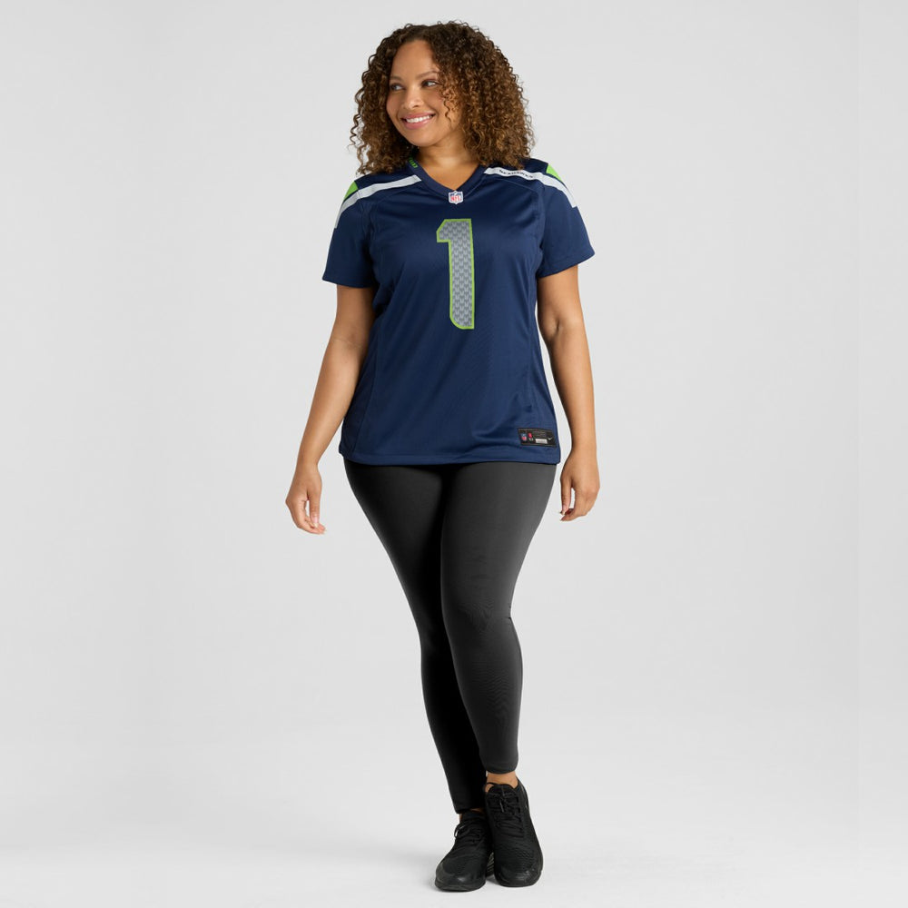 Number 1 Mom Seattle Seahawks Women's Game Jersey - College Navy