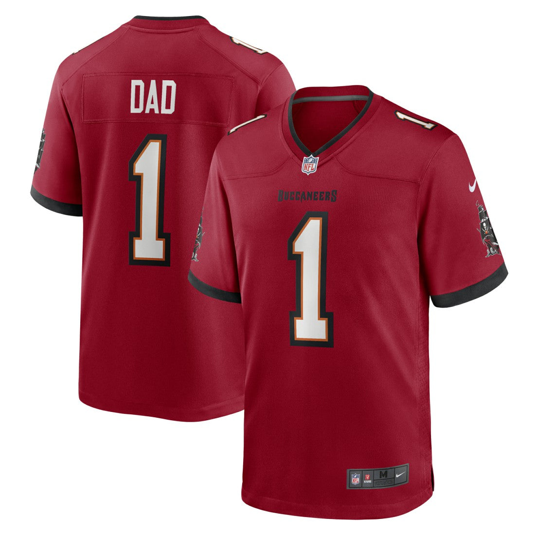 Number 1 Dad Tampa Bay Buccaneers Game Jersey - Red