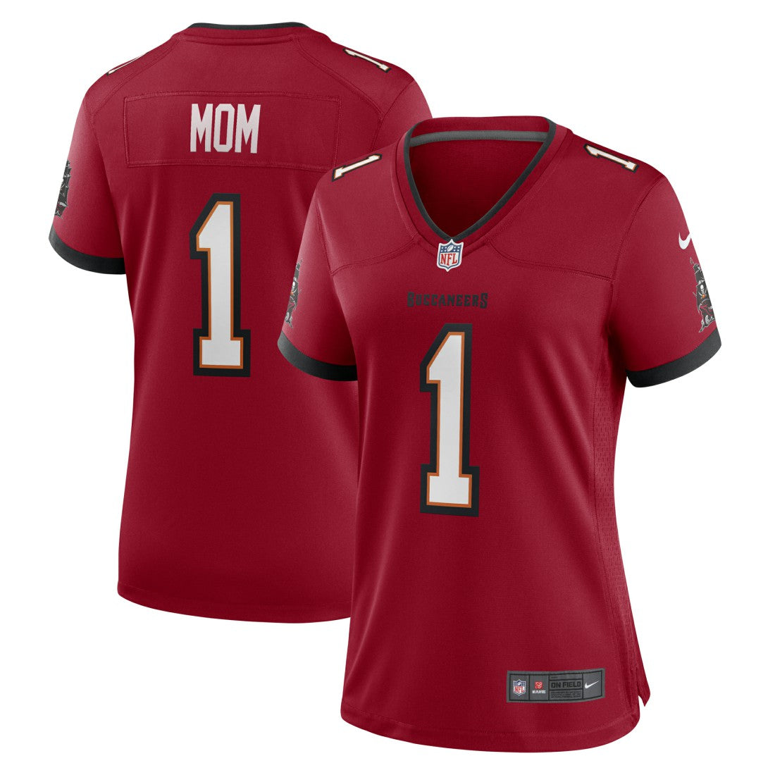 Number 1 Mom Tampa Bay Buccaneers Women's Game Jersey - Red