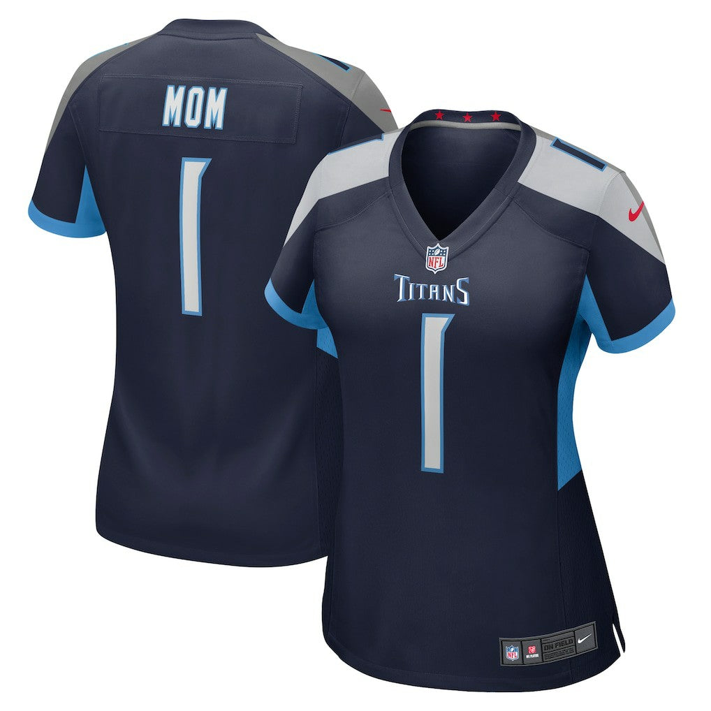 Number 1 Mom Tennessee Titans Women's Game Jersey - Navy
