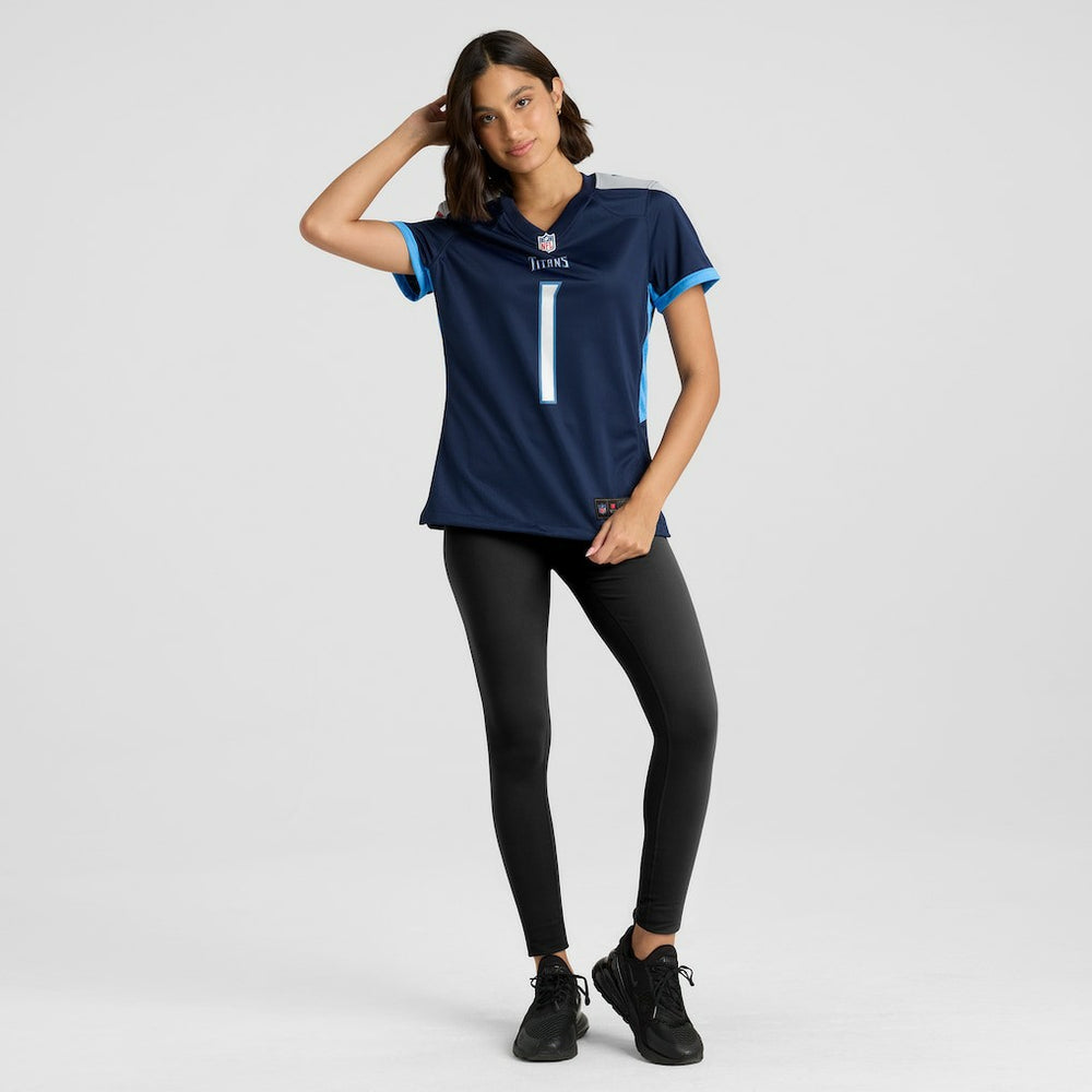 Number 1 Mom Tennessee Titans Women's Game Jersey - Navy